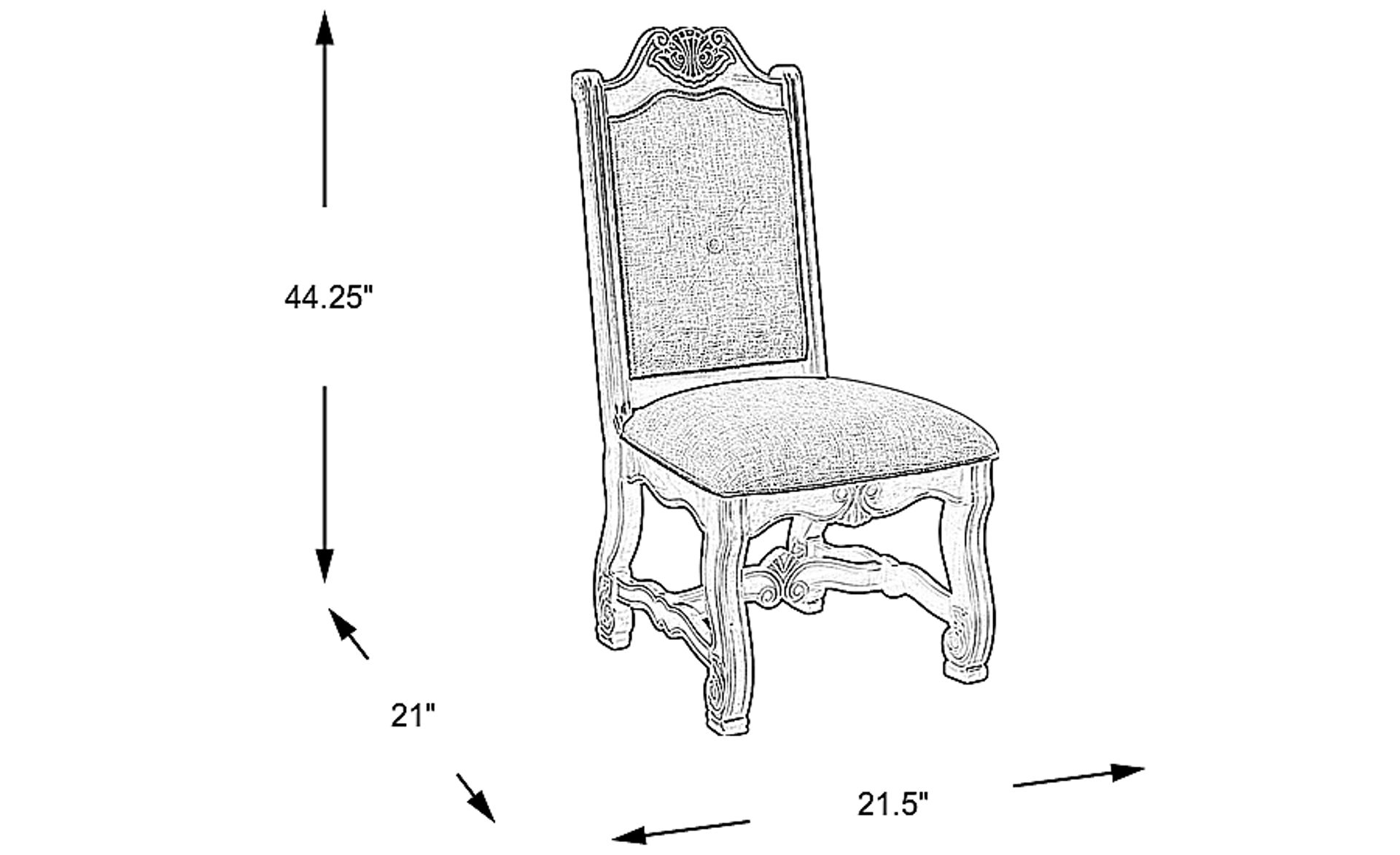 Dimension Image. Please refer to the Dimension Tab on this page for dimension details.
