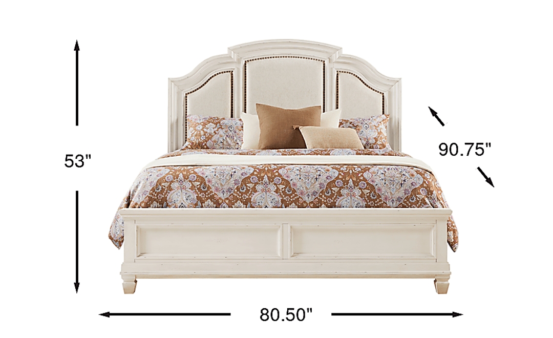 Provence White 3 Pc King Panel Bed