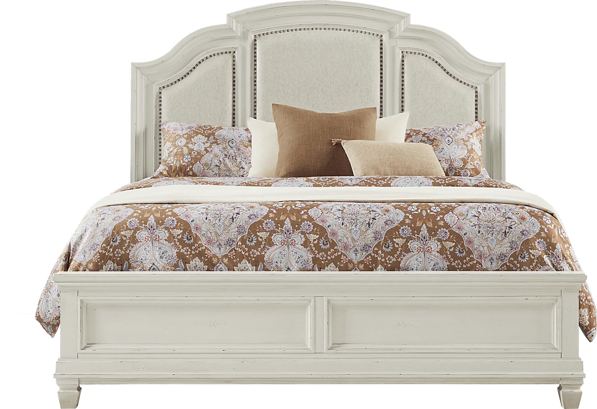 Provence White 3 Pc King Panel Bed