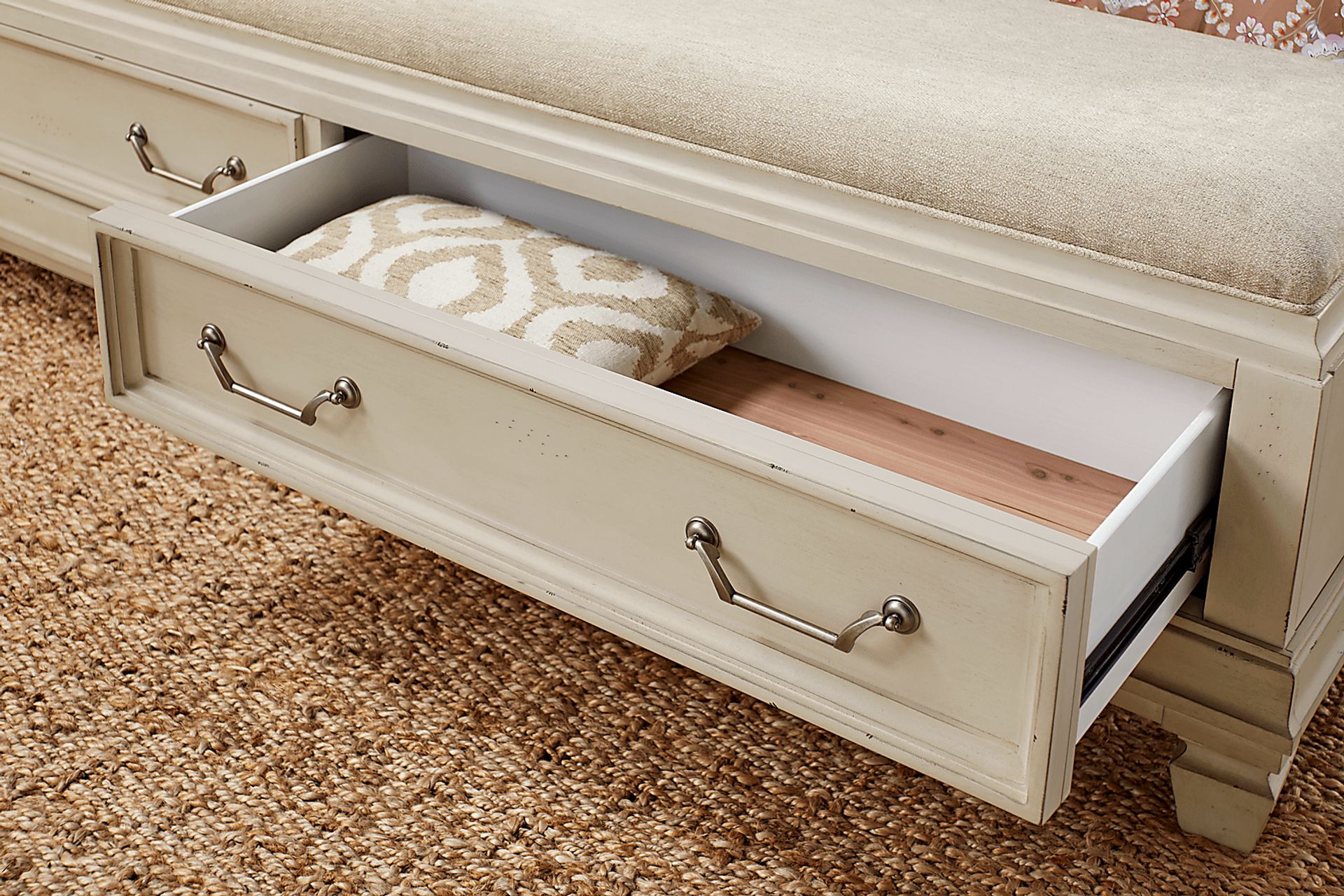 Provence White 7 Pc King Storage Bedroom - Image 5