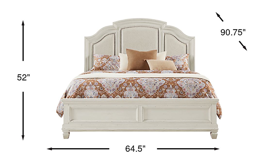 Provence White 3 Pc Queen Panel Bed
