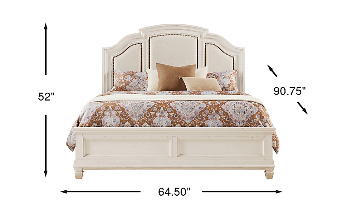 Provence White 3 Pc Queen Panel Bed