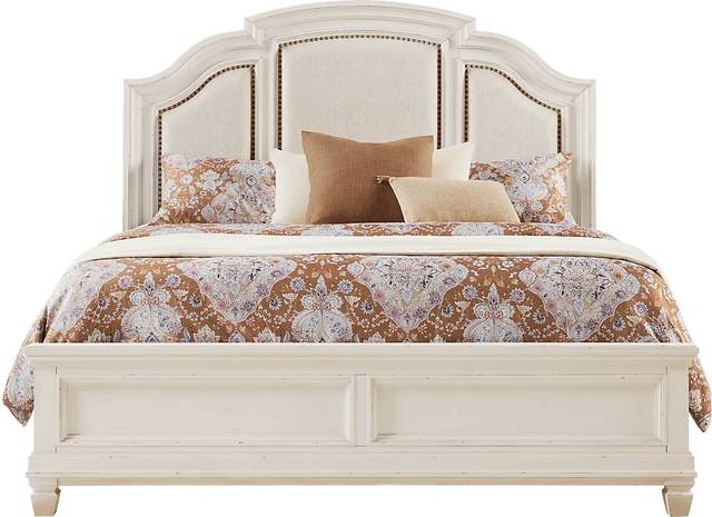 Provence White 3 Pc Queen Panel Bed - Thumbnail - Image 1