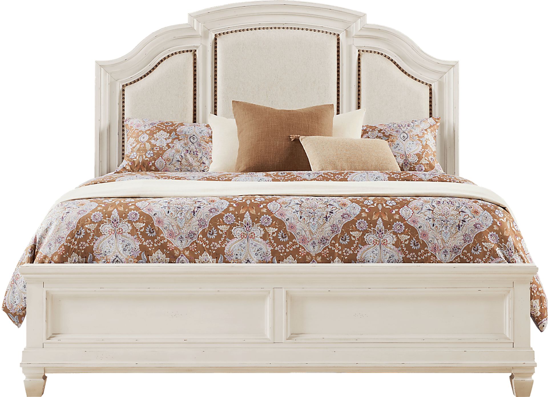 Provence White 3 Pc Queen Panel Bed - Image 1