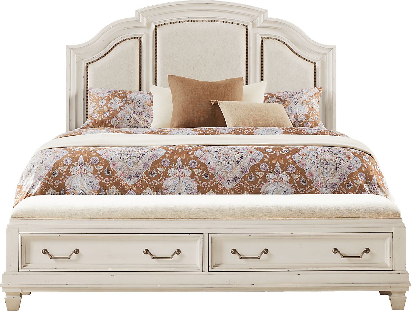 Provence White 3 Pc Queen Storage Bed