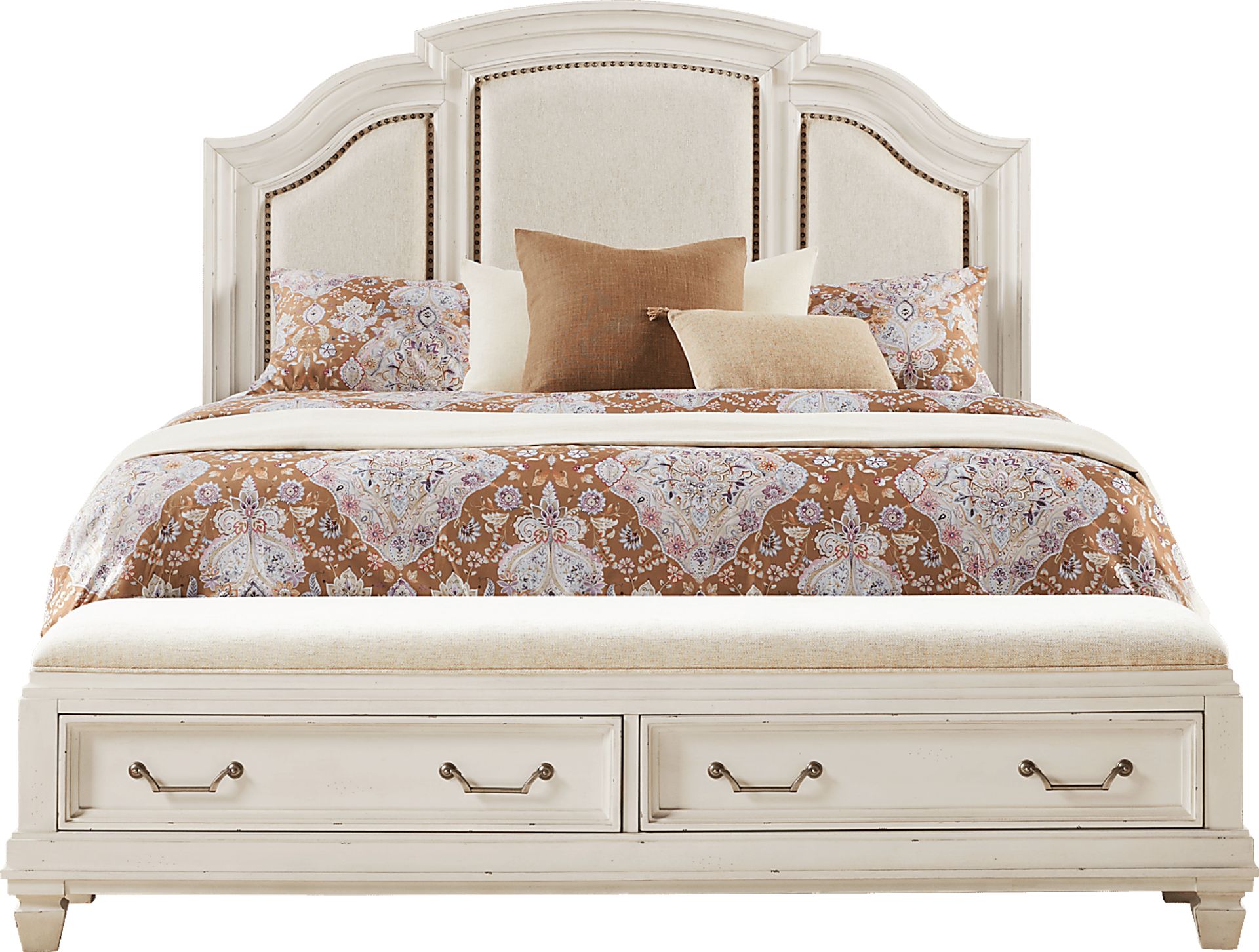 Provence White 3 Pc Queen Storage Bed - Image 1