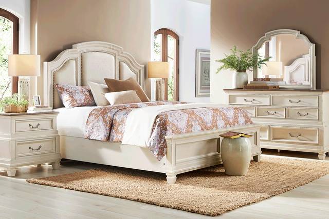 Provence White 3 Pc Queen Panel Bed - Thumbnail - Image 2