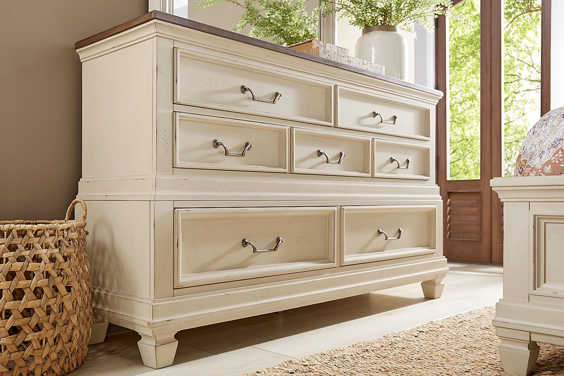 Provence White 7 Pc King Storage Bedroom - Image 9