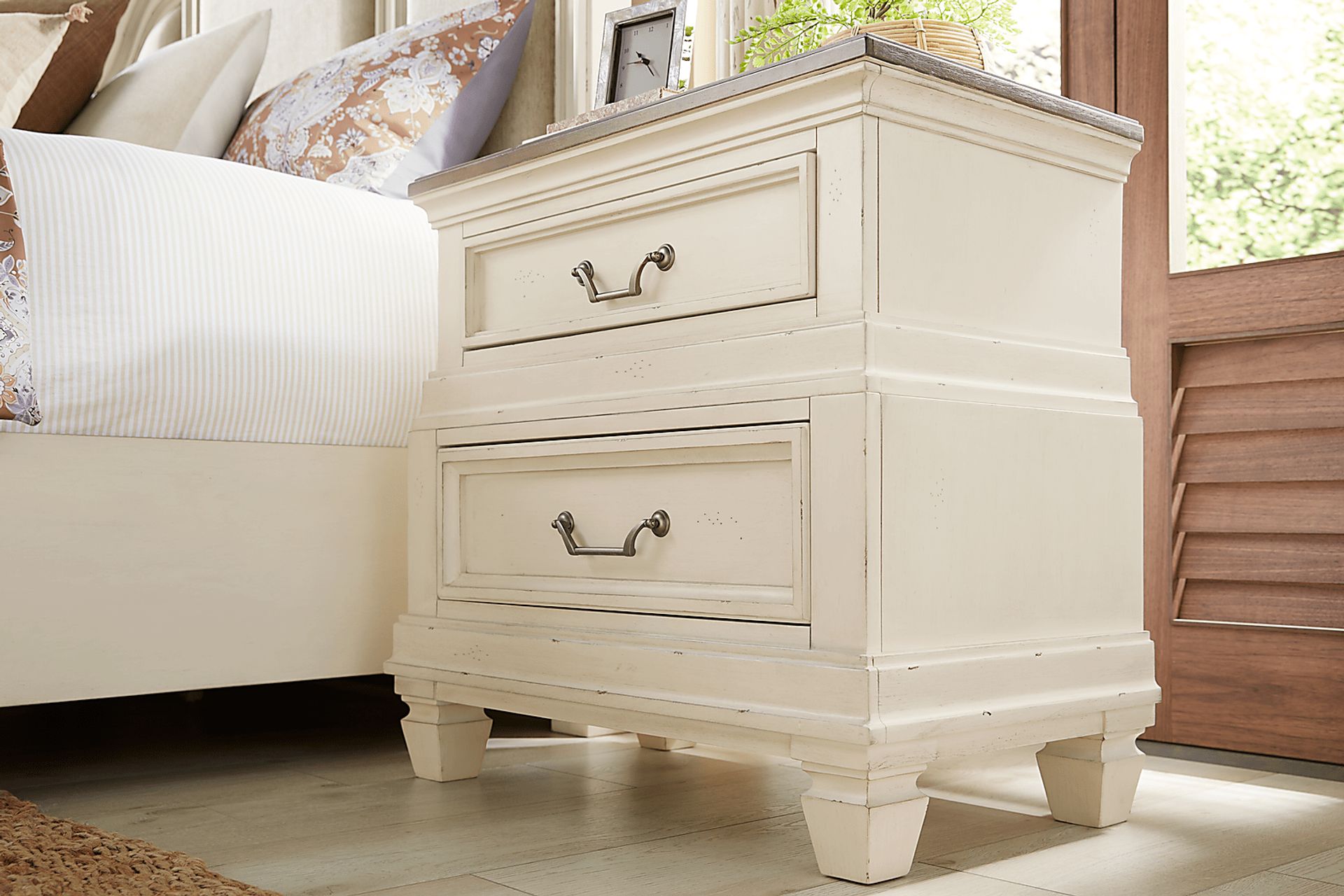 Provence White 7 Pc King Storage Bedroom - Image 15