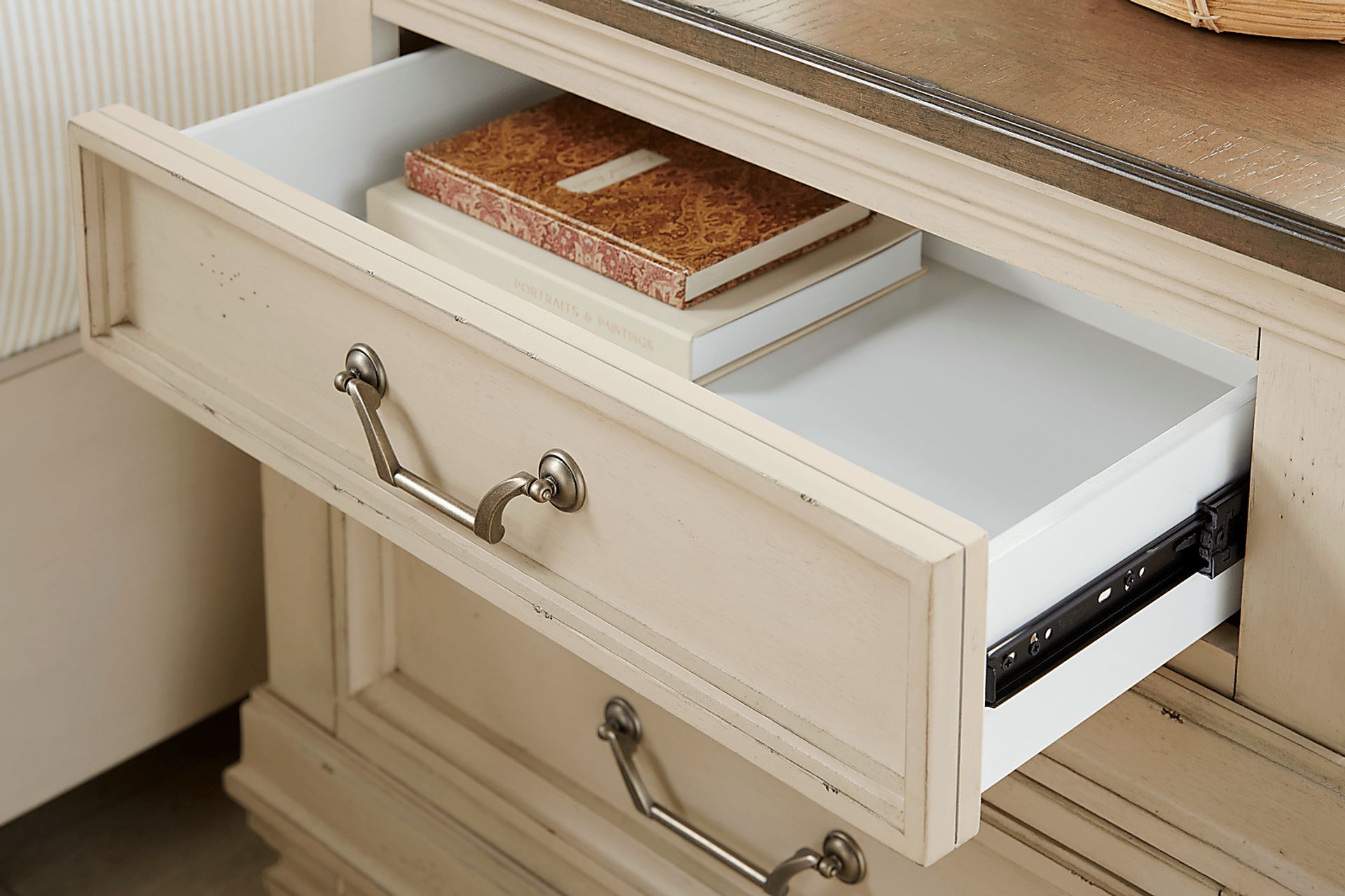 Provence White 7 Pc King Storage Bedroom - Image 17