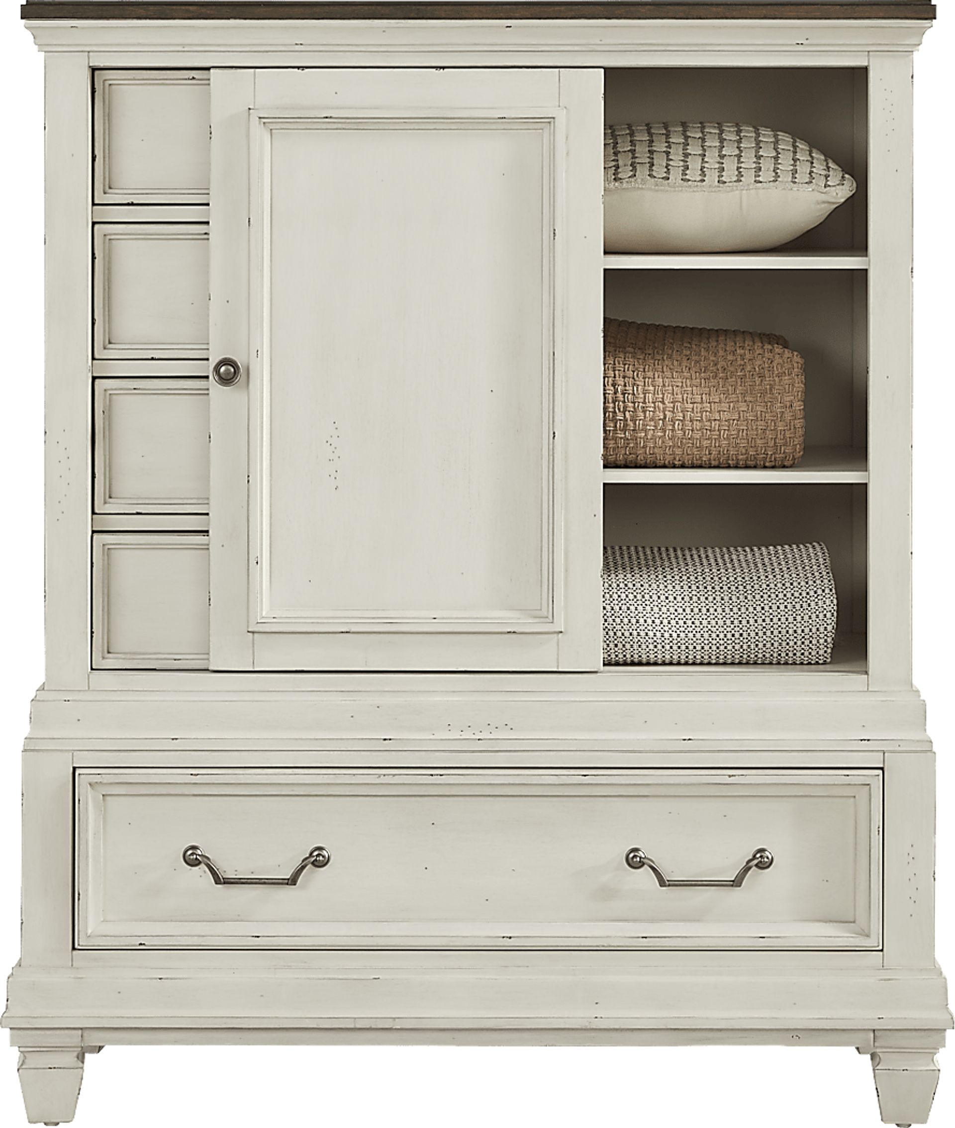 Provence White Sliding Door Chest - Image 2