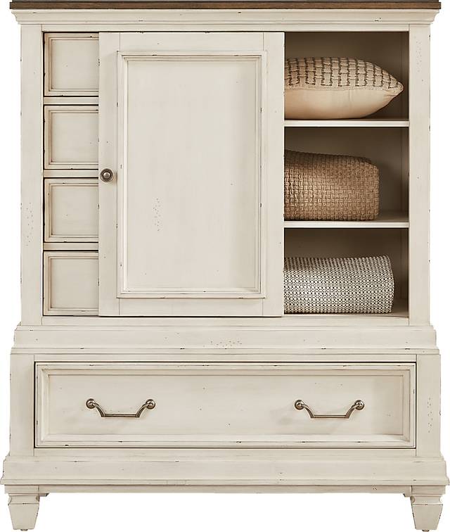 Provence White Sliding Door Chest - Thumbnail - Image 2