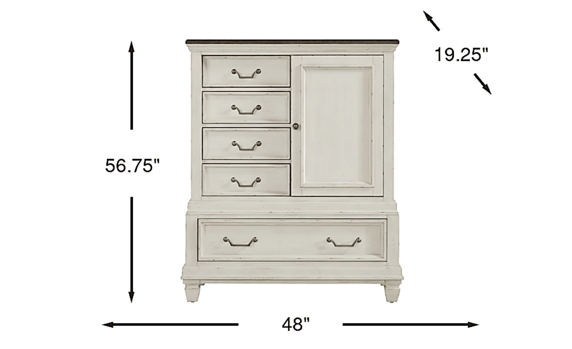 Dimension Image. Please refer to the Dimension Tab on this page for dimension details.