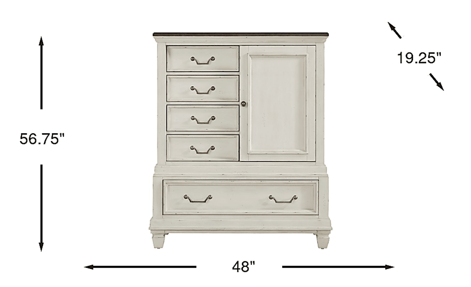 Dimension Image. Please refer to the Dimension Tab on this page for dimension details.