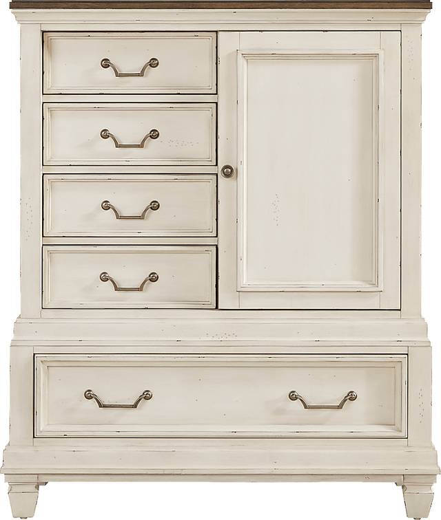 Provence White Sliding Door Chest - Thumbnail - Image 1