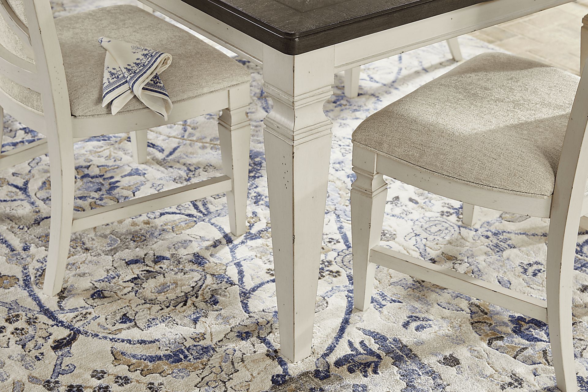 Provence White Upholstered Side Chairs - Image 6