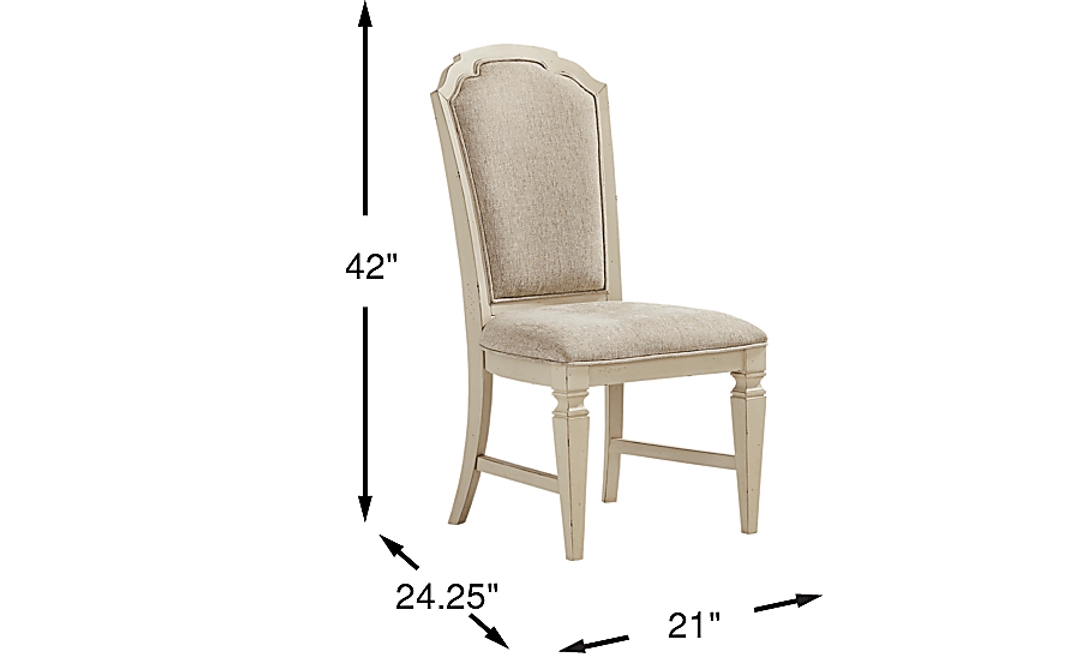 Provence White Upholstered Side Chairs