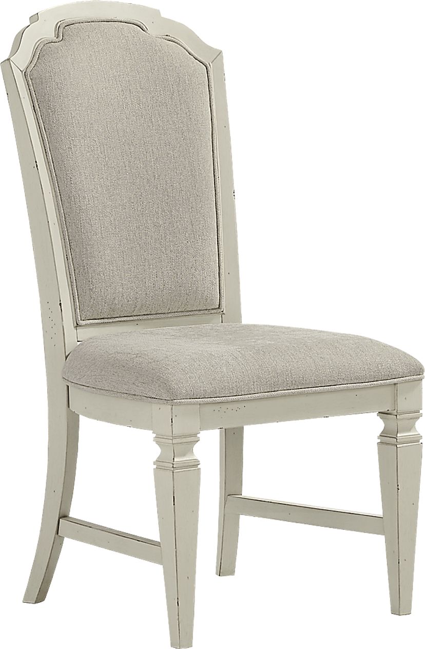 Provence White Upholstered Side Chairs