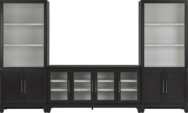 Providence Estates Black 3 Pc Wall Unit with 65 in. Console