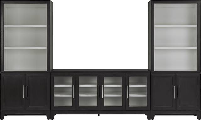 Providence Estates Black 3 Pc Wall Unit with 65 in. Console - Thumbnail - Image 1