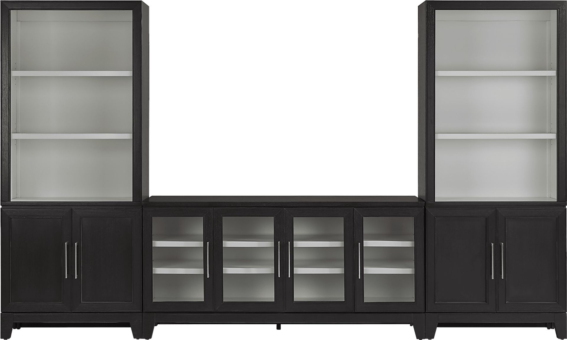 Providence Estates Black 3 Pc Wall Unit with 65 in. Console - Image 1