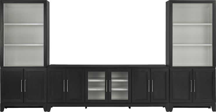 Providence Estates Black 3 Pc Wall Unit with 86 in. Console