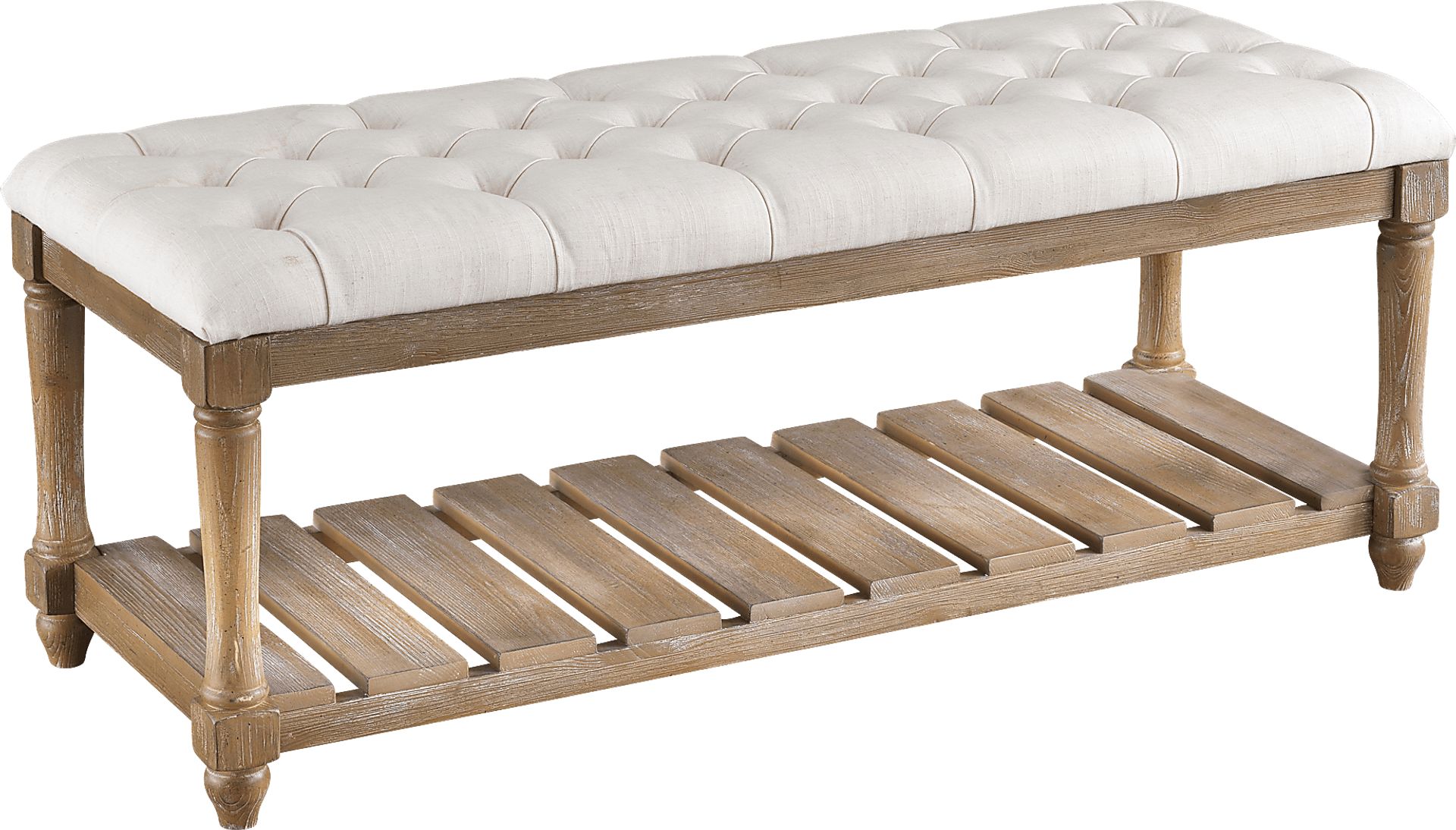 Provost Cream Accent Bench - Image 1
