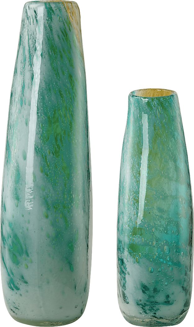 Prox Green Vase, Set of 2
