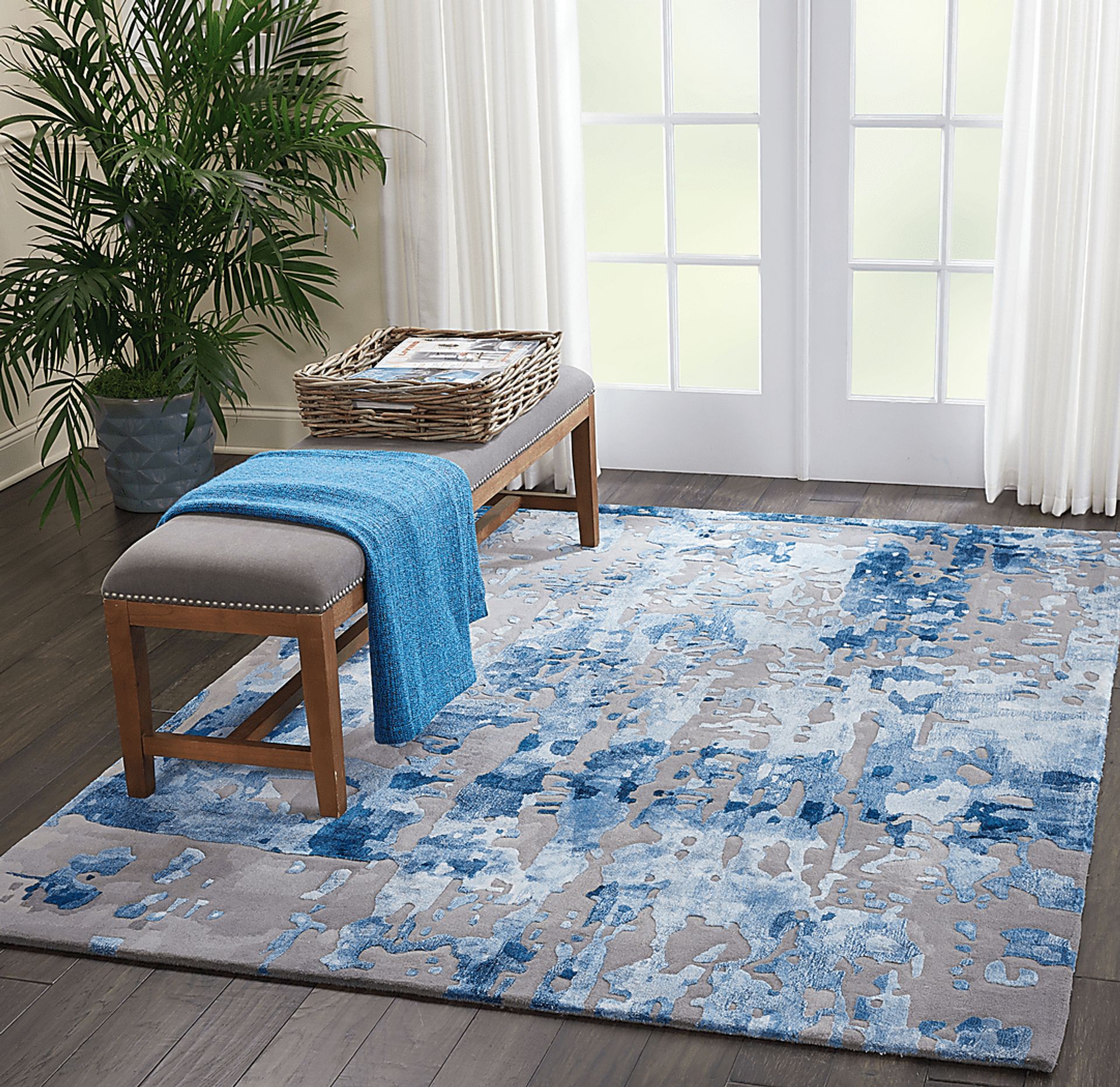 Pruzor Blue/Gray 5'6 x 7'5 Rug - Image 2