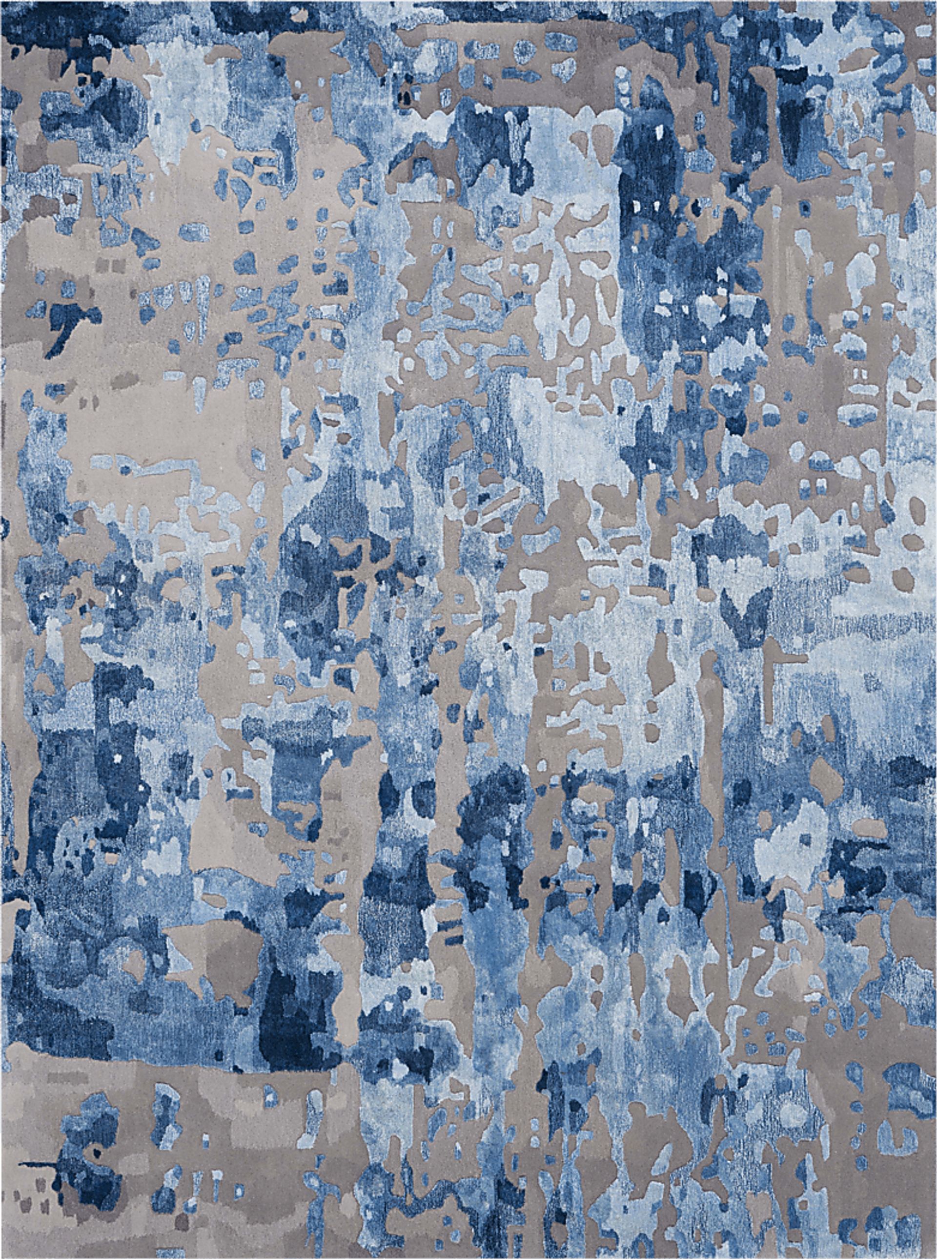 Pruzor Blue/Gray 5'6 x 7'5 Rug - Image 1