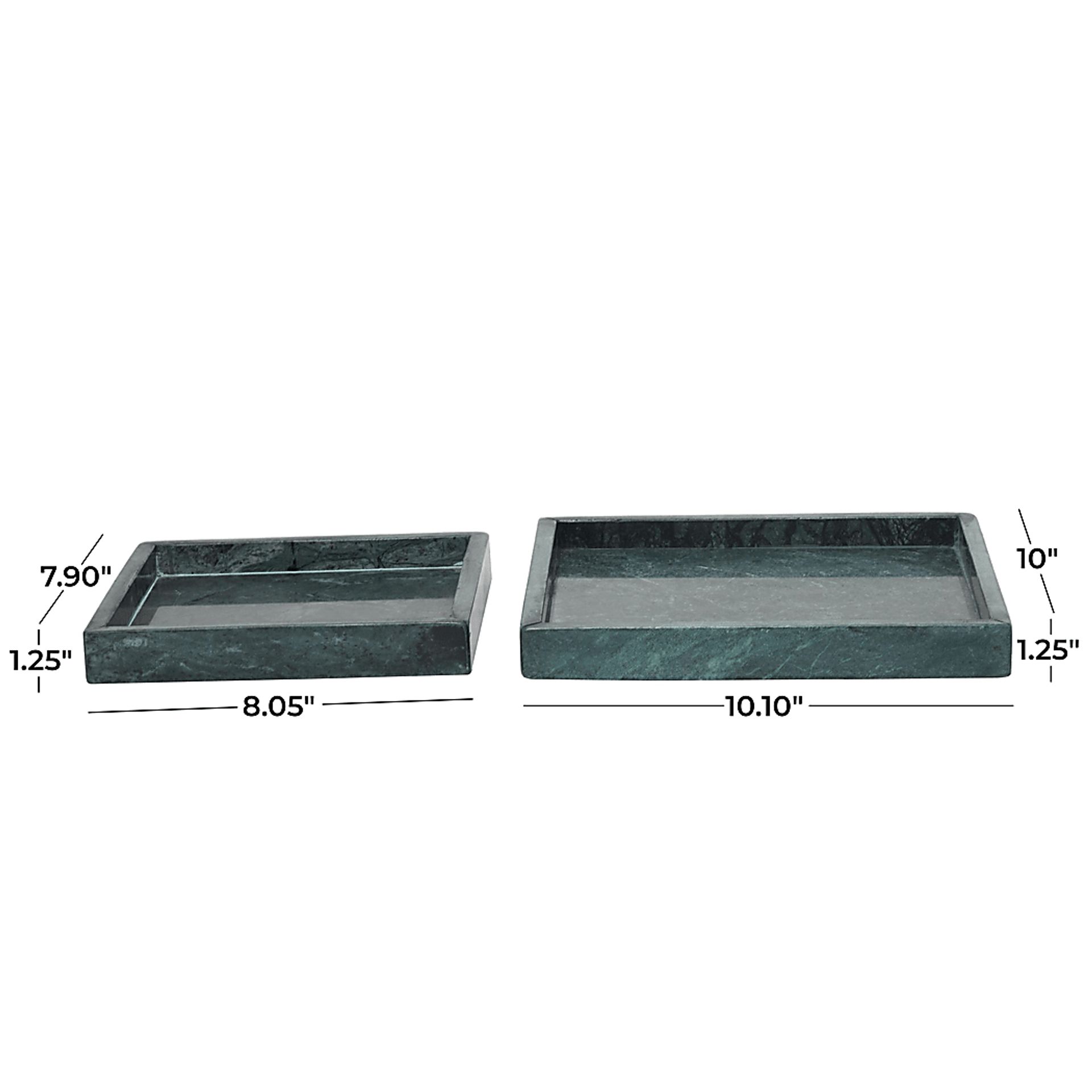 Pudca Green Tray, Set of 2 - Image 7