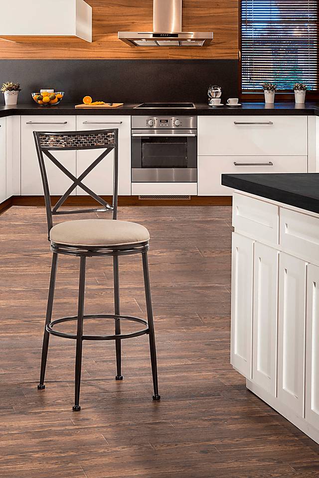 Pullman Bronze Outdoor Swivel Barstool - Thumbnail - Image 2