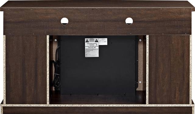Puntail Espresso 53 in. Console with Electric Fireplace - Thumbnail - Image 3