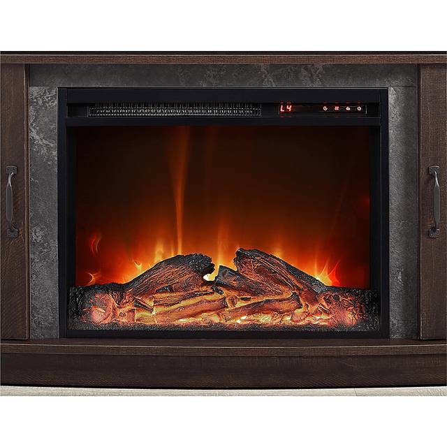 Puntail Espresso 53 in. Console with Electric Fireplace - Thumbnail - Image 4