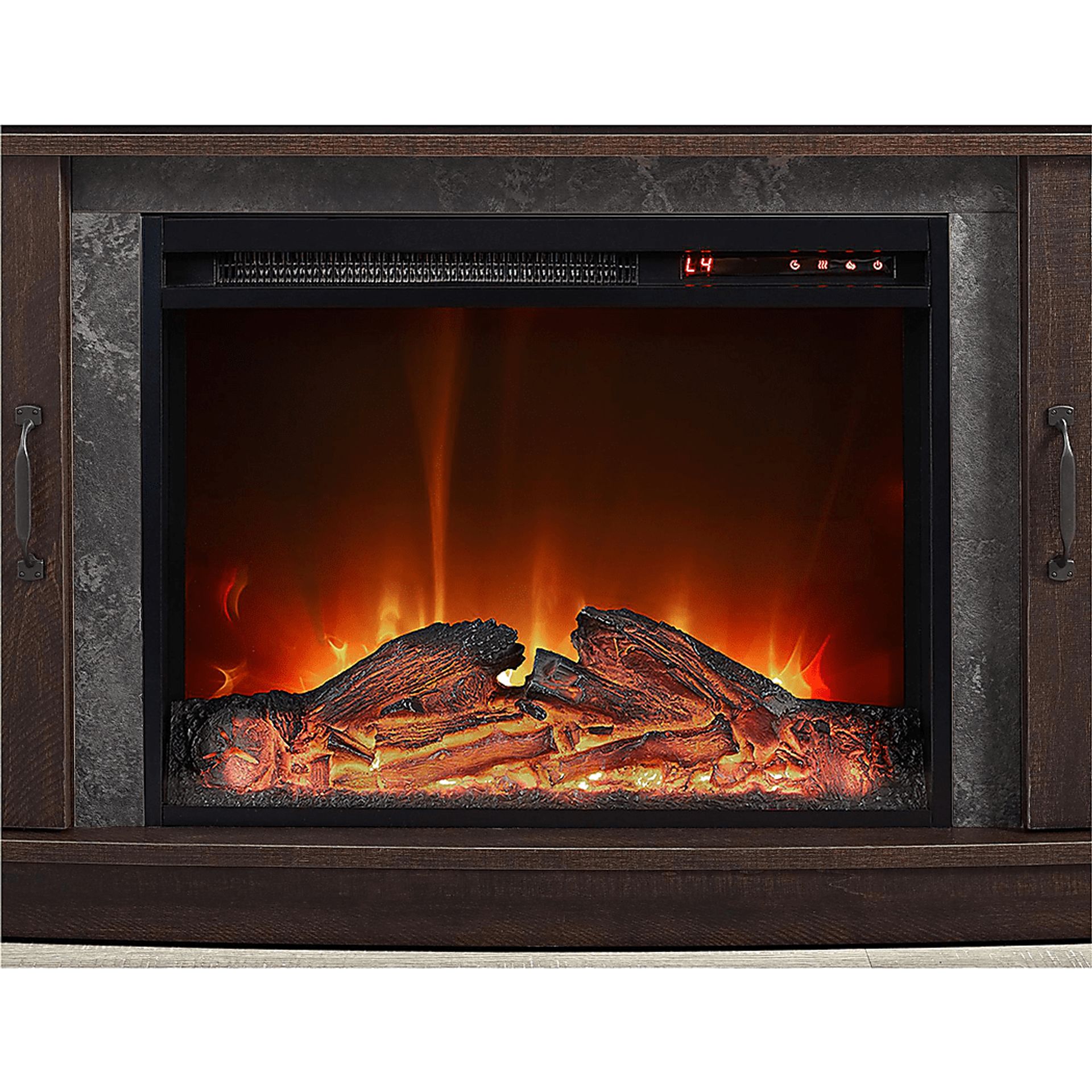 Puntail Espresso 53 in. Console with Electric Fireplace - Image 4