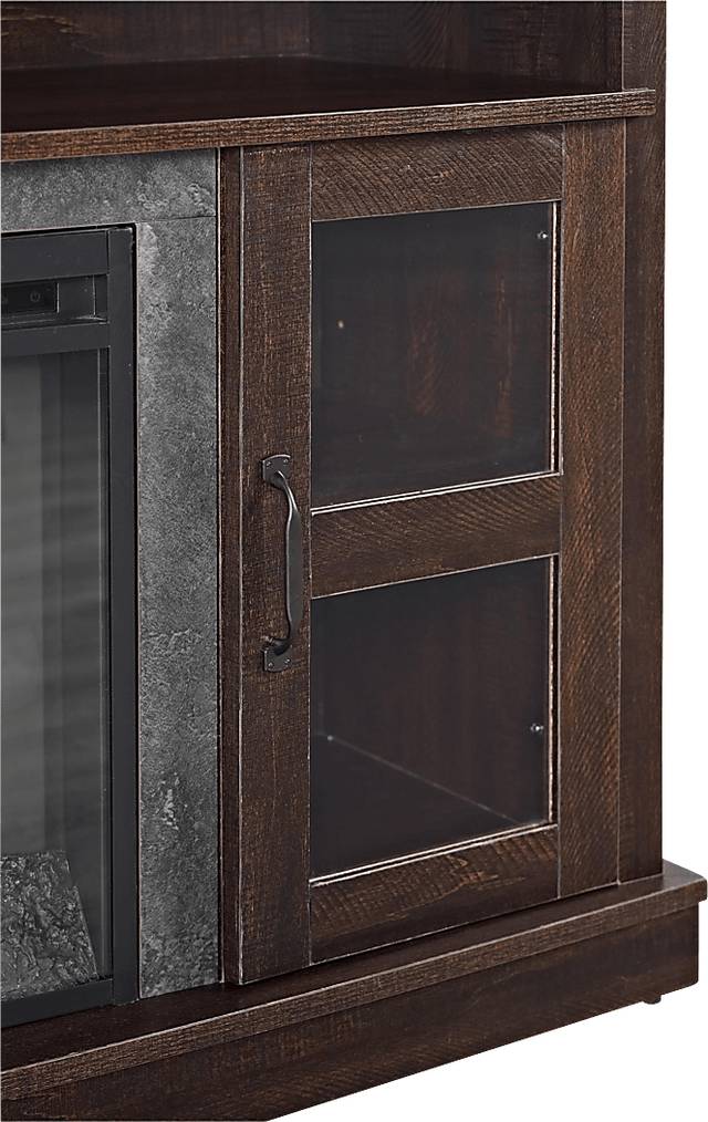 Puntail Espresso 53 in. Console with Electric Fireplace - Thumbnail - Image 6