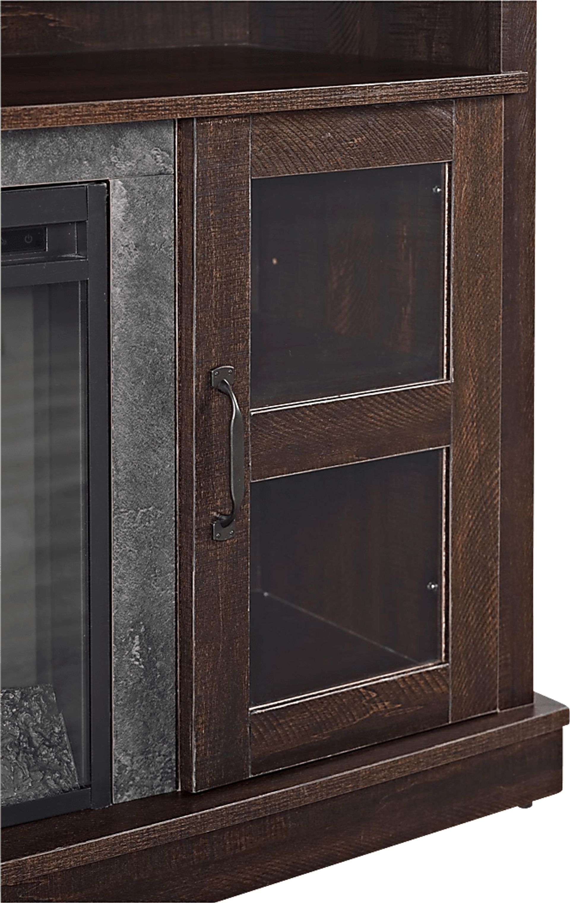 Puntail Espresso 53 in. Console with Electric Fireplace - Image 6