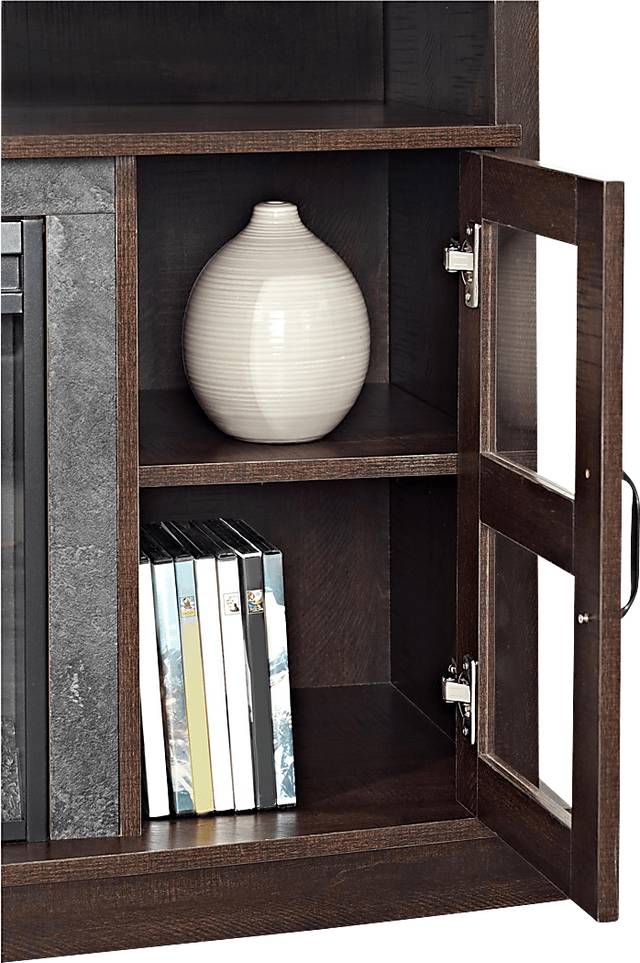 Puntail Espresso 53 in. Console with Electric Fireplace - Thumbnail - Image 7