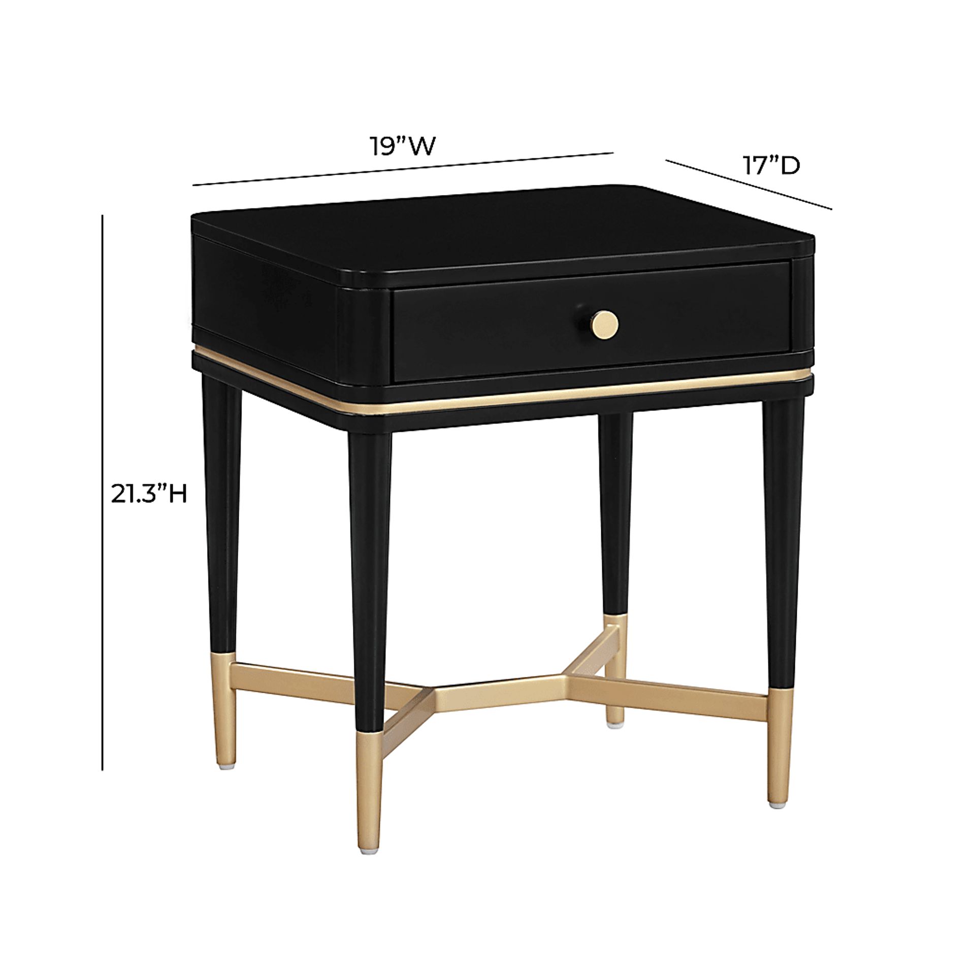 Purdon Black Nightstand - Image 8