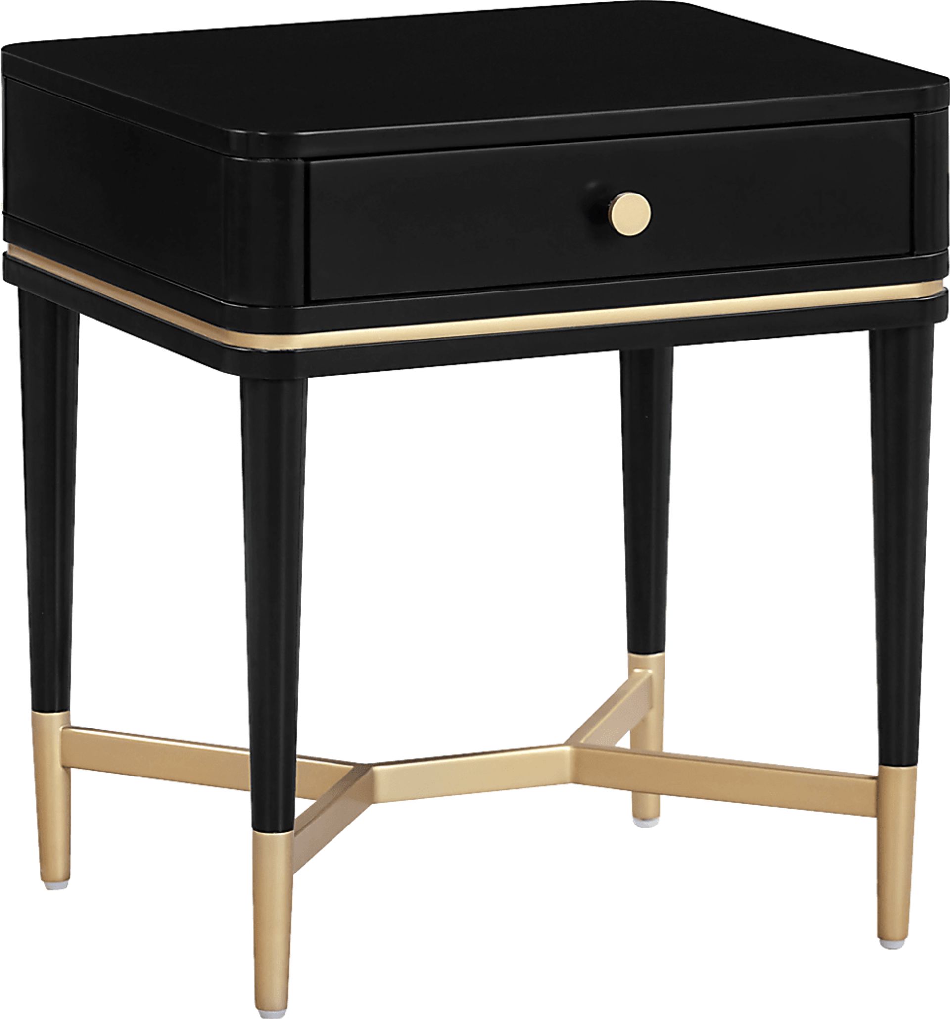 Purdon Black Nightstand - Image 1