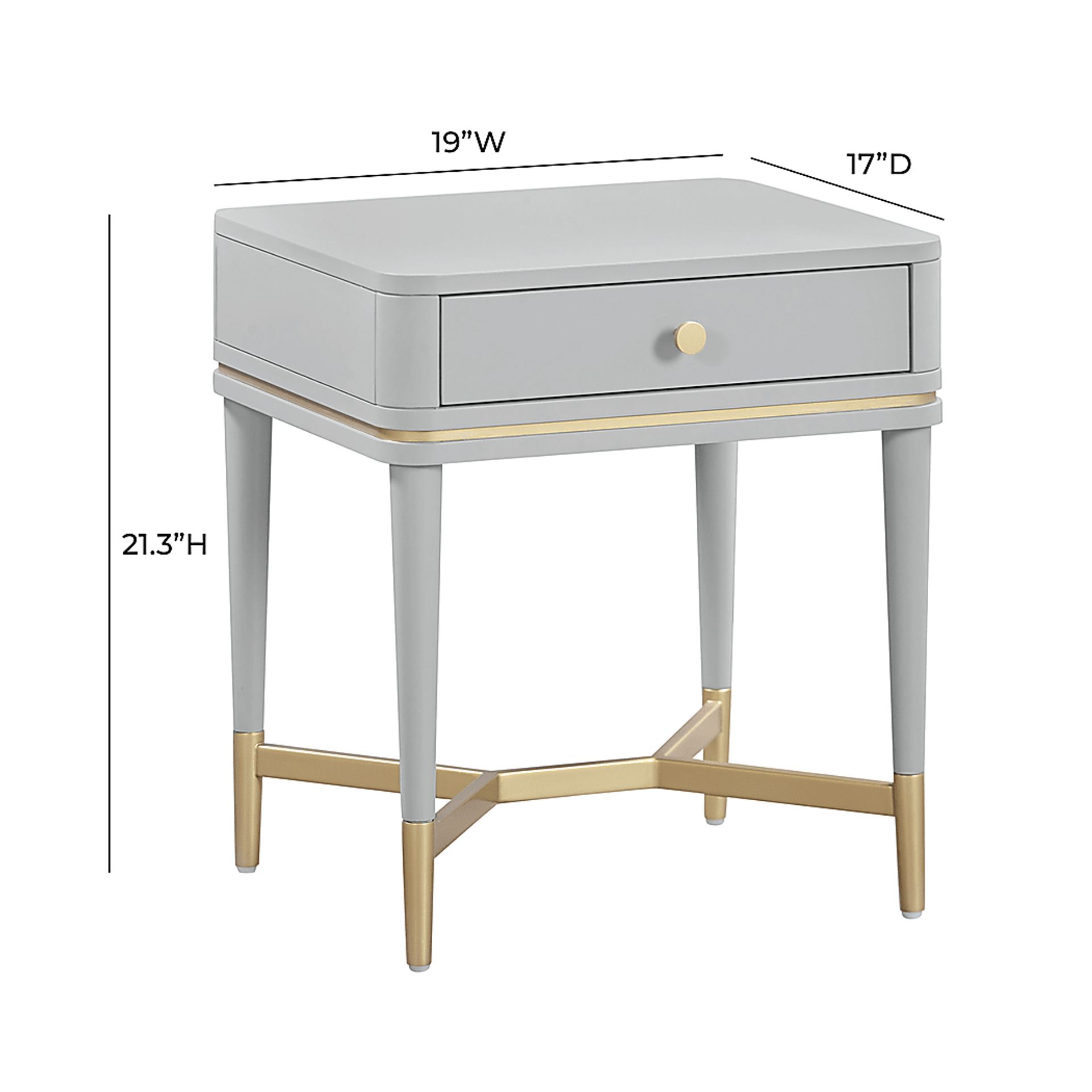 Purdon Gray Nightstand - Image 8