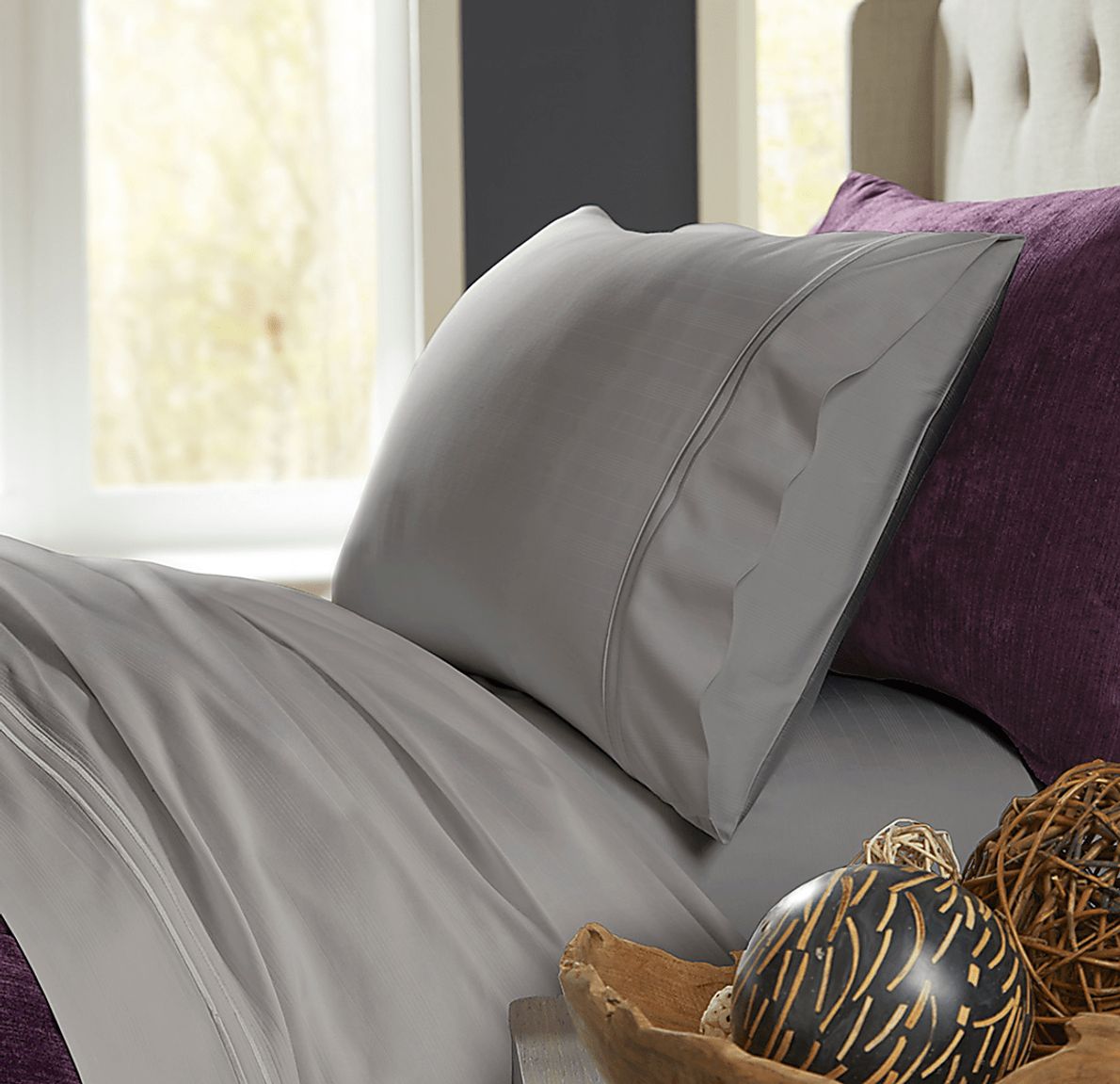 PureCare Premium Bamboo Dove Gray 4 Pc King Bed Sheet Set