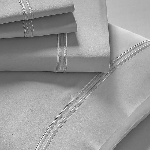 PureCare Premium Soft Touch Dove Gray 4 Pc California King Bed Sheet Set - Thumbnail - Image 1