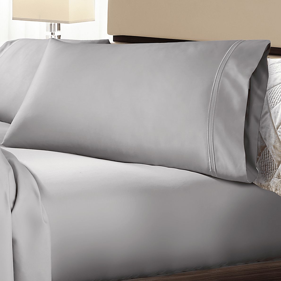 PureCare Premium Soft Touch Dove Gray 4 Pc King Bed Sheet Set