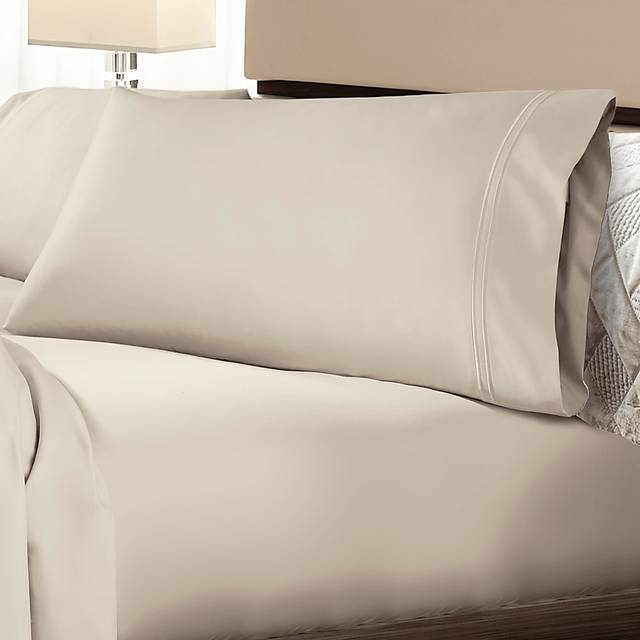 PureCare Premium Soft Touch Ivory 4 Pc Split California King Bed Sheet Set - Thumbnail - Image 3