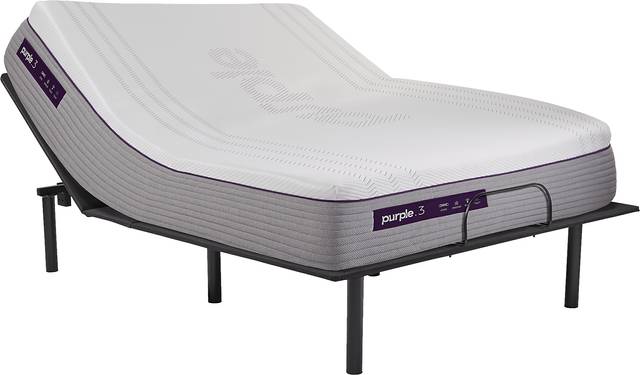 Purple Hybrid Premier 3 Queen Mattress with Head Up Only Base - Thumbnail - Image 1