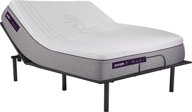 Purple Hybrid Premier 3 Queen Mattress with Head Up Only Base