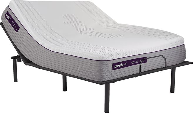 Purple Hybrid Premier 4 King Mattress with Head Up Only Base