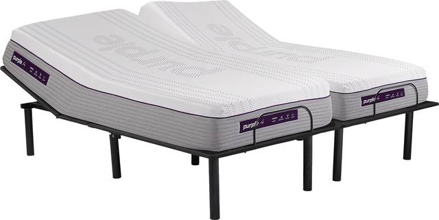 Purple Hybrid Premier 4 Split King Mattress with Head Up Only Base - Thumbnail - Image 1