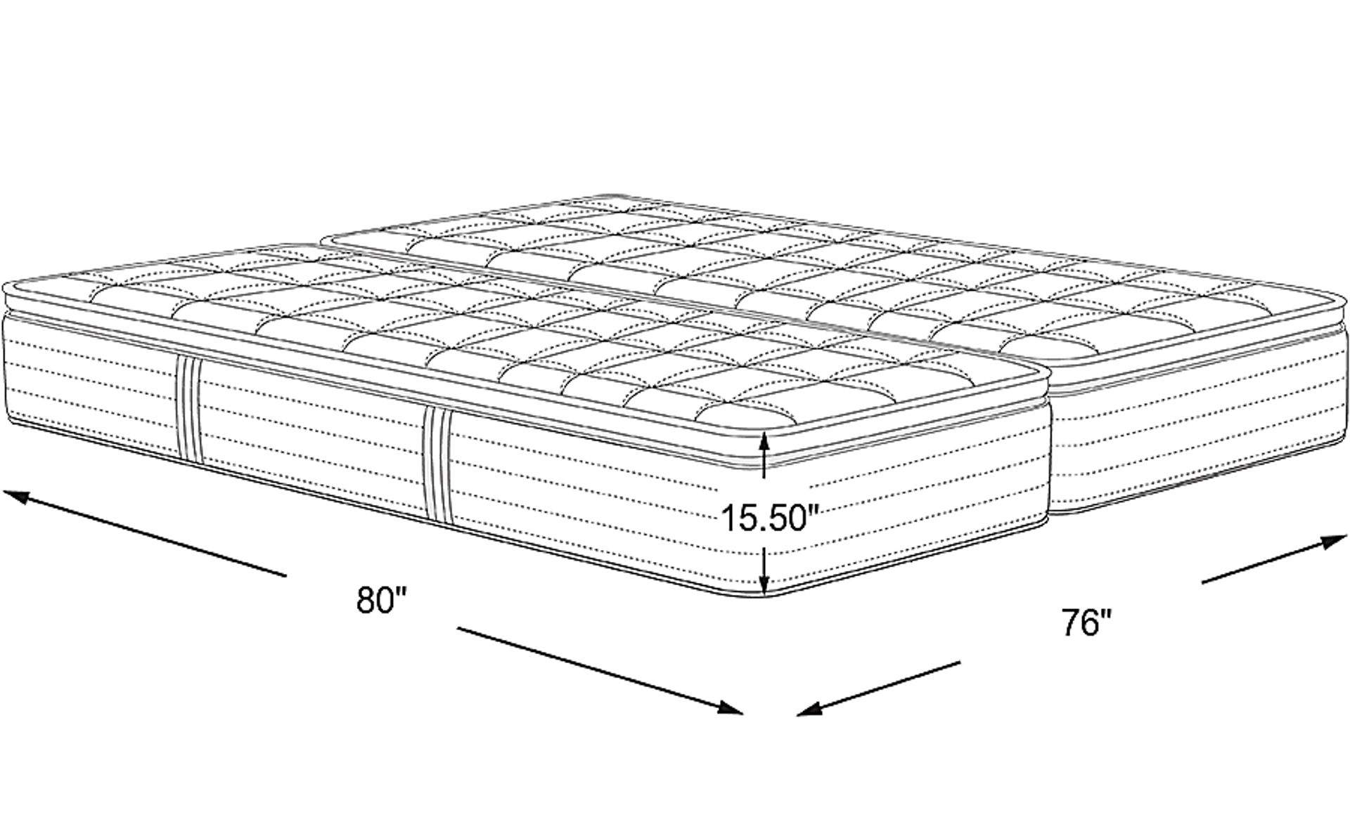 Dimension Image. Please refer to the Dimension Tab on this page for dimension details.